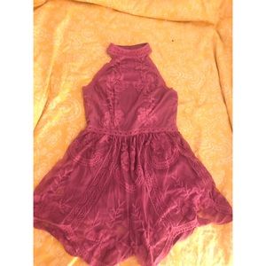 She + Sky lace romper